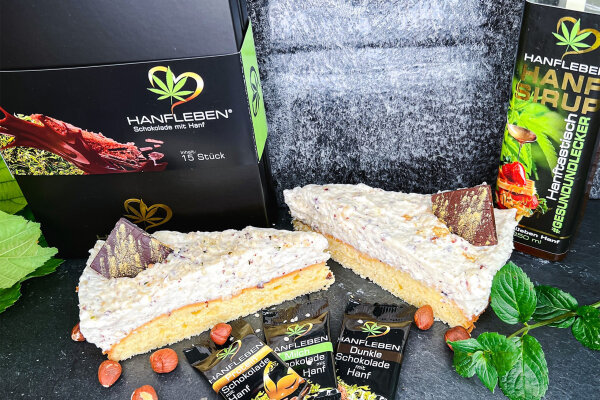 Haselnusstorte mit Hanfschokolade - Haselnusstorte mit Hanfschokolade