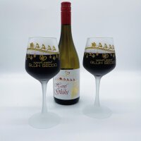 Weinglas satiniert Weihnachtsedition