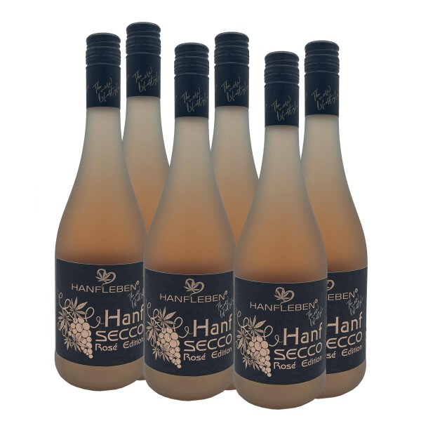 Hanf Secco rosé 11%  im Karton (6 x 0,75 l)