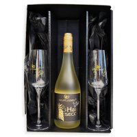 Geschenkverpackung Hanf Secco Bianco + 2 Gläser